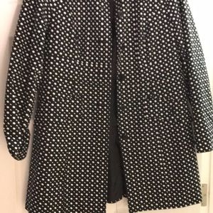 Black and white polka dot ladies jacket
